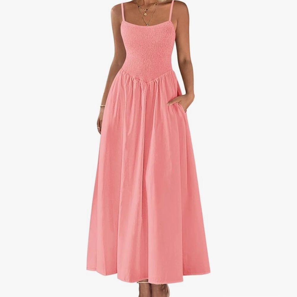 Pretty Garden Smocked Maxi Dress